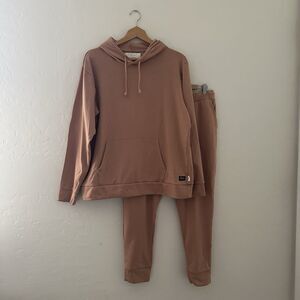 Joss & J Angelo J Jogger Set Hoodie Sweatpants Pink XL XXL Soft Lounge